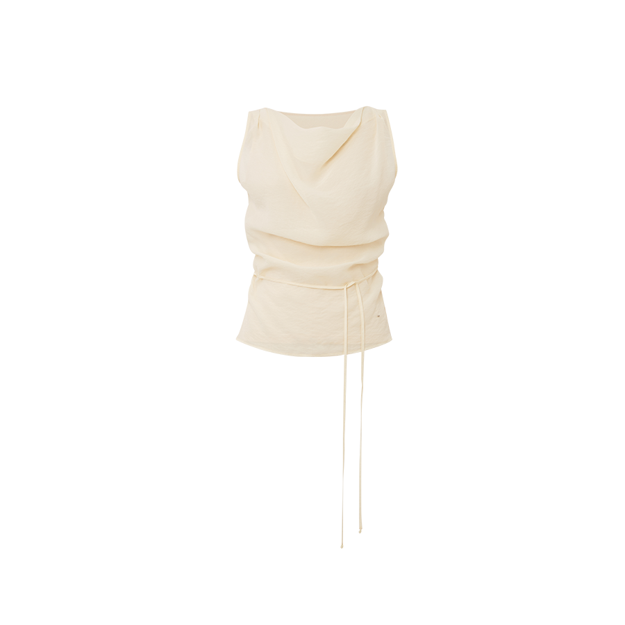 ZZ2FMWCC011 Draped Cupro Tie Top