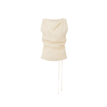 ZHIZHI Draped Cupro Tie Top