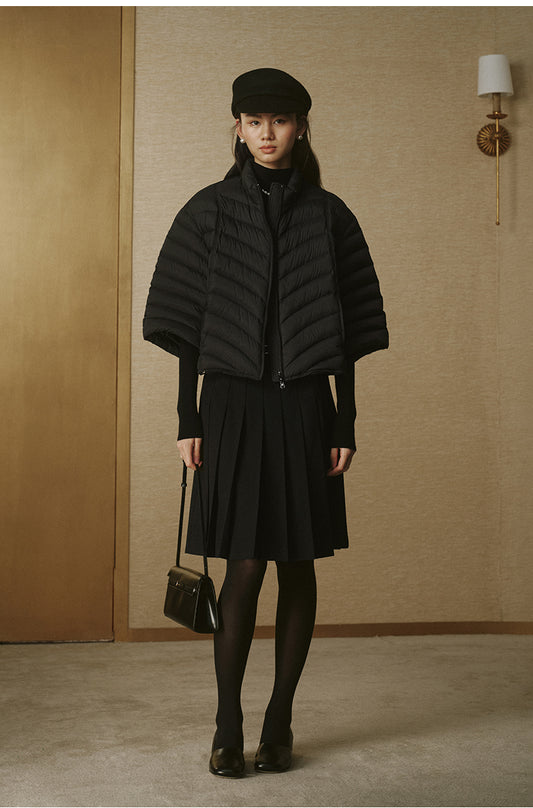 Wool-Blend Pleated Midi Skirt - Ink Black