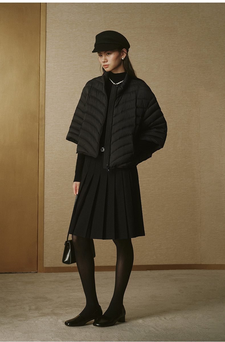 Wool-Blend Pleated Midi Skirt - Ink Black