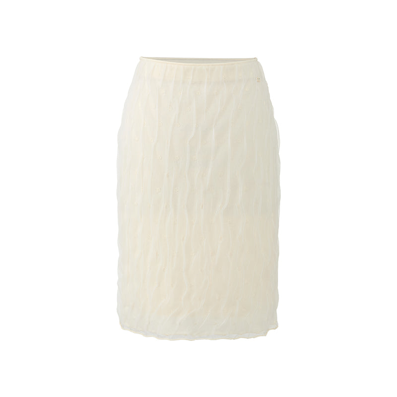 ZZ2FAKBH037 Double-Layer Dot Knit Skirt product image