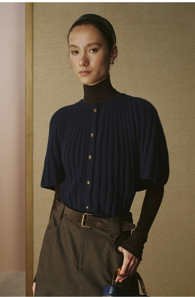 Heritage Wool Cardigan - Deep Navy