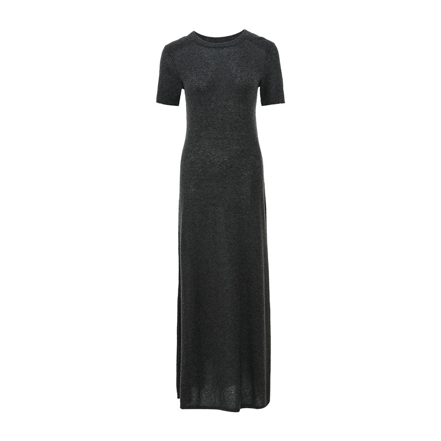Lyocell Wool Alpaca Knit Dress - Ink Grey