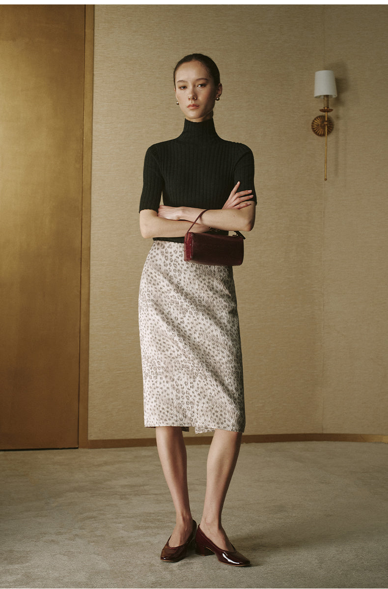 Seamless Cashmere Silk Mockneck - Moon Grey