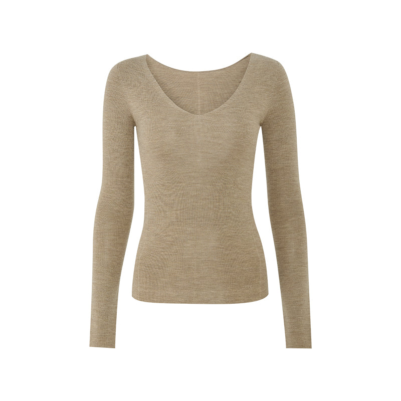 ZZ2FAKZL043 Seamless Wool V-Neck Tee product image