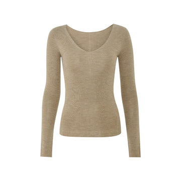 ZZ2FAKZL043 Seamless Wool V-Neck Tee product image