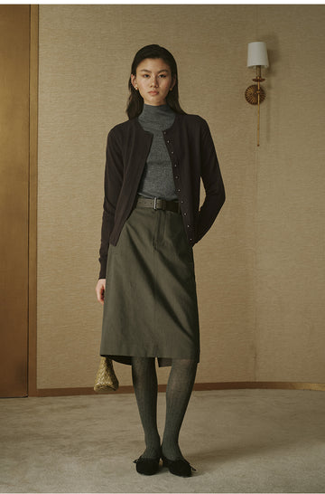 ZZ2FAKZL062 Seamless Wool Mockneck Pine Smoke Grey