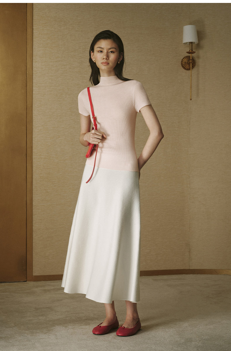 Seamless Wool Mockneck - Dusk Pink