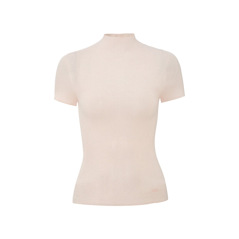 Seamless Wool Mockneck - Dusk Pink