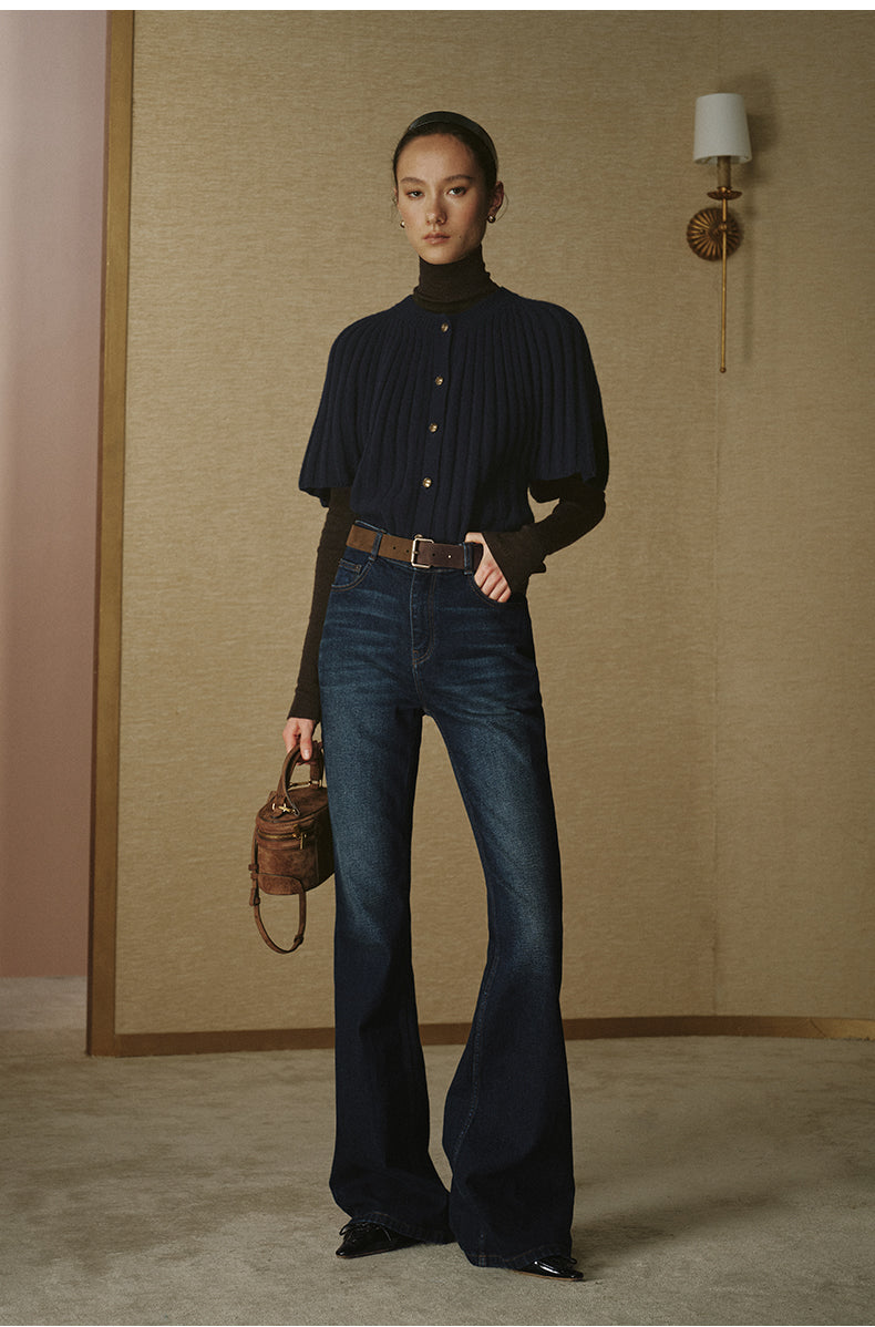Suede Leather Slim Belt - Sandalwood Brown