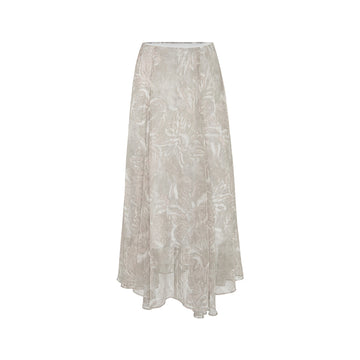 ZZ2FAWBE013 Crinkled Print Romantic Skirt product image