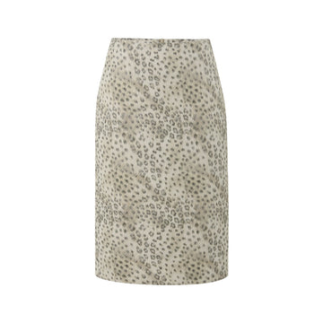 Leopard Wind Chime Skirt - Long - Beige Coffee Leopard