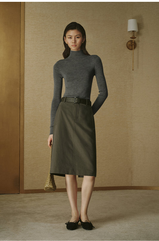 Utility Straight Skirt - Pine Grey Green