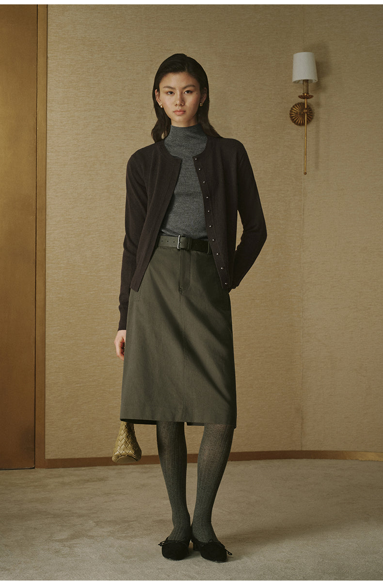 Utility Straight Skirt - Pine Grey Green