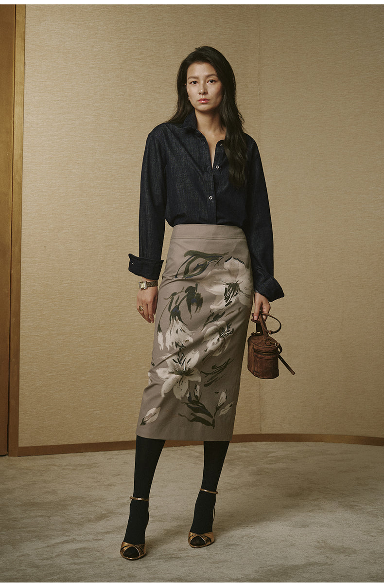 Autumn Floral Wind Chime Skirt - Autumn Floral