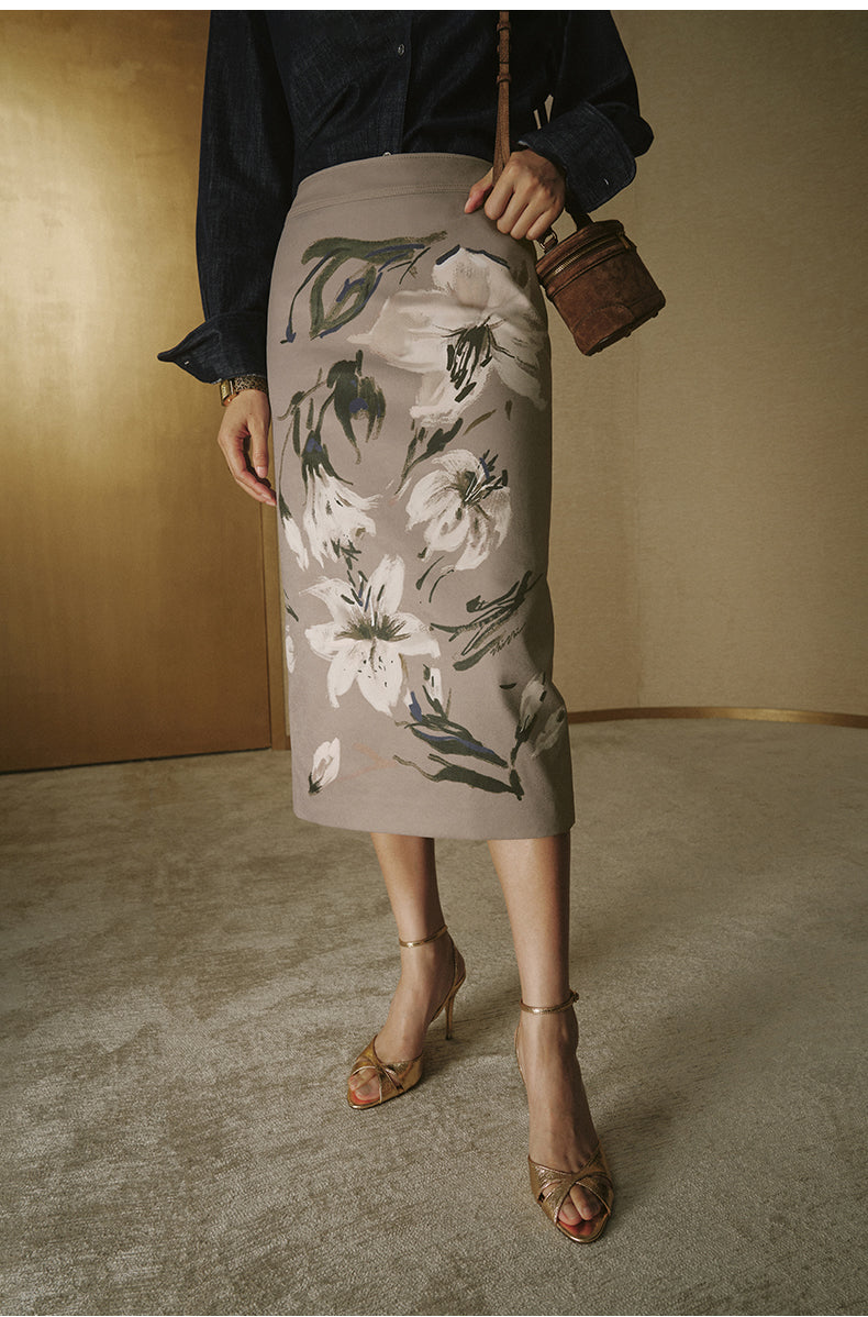 Autumn Floral Wind Chime Skirt - Autumn Floral