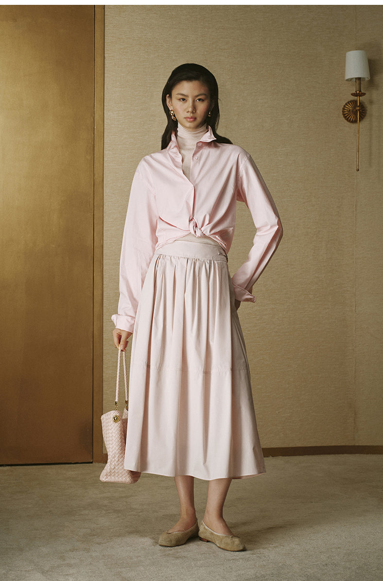 Memory A-Line Skirt Mist Pink