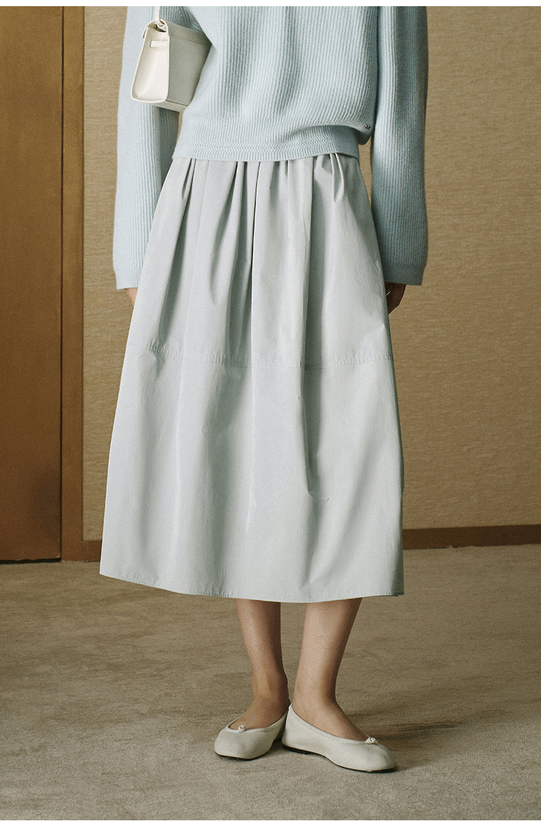 Memory A-Line Skirt Pale Water Blue