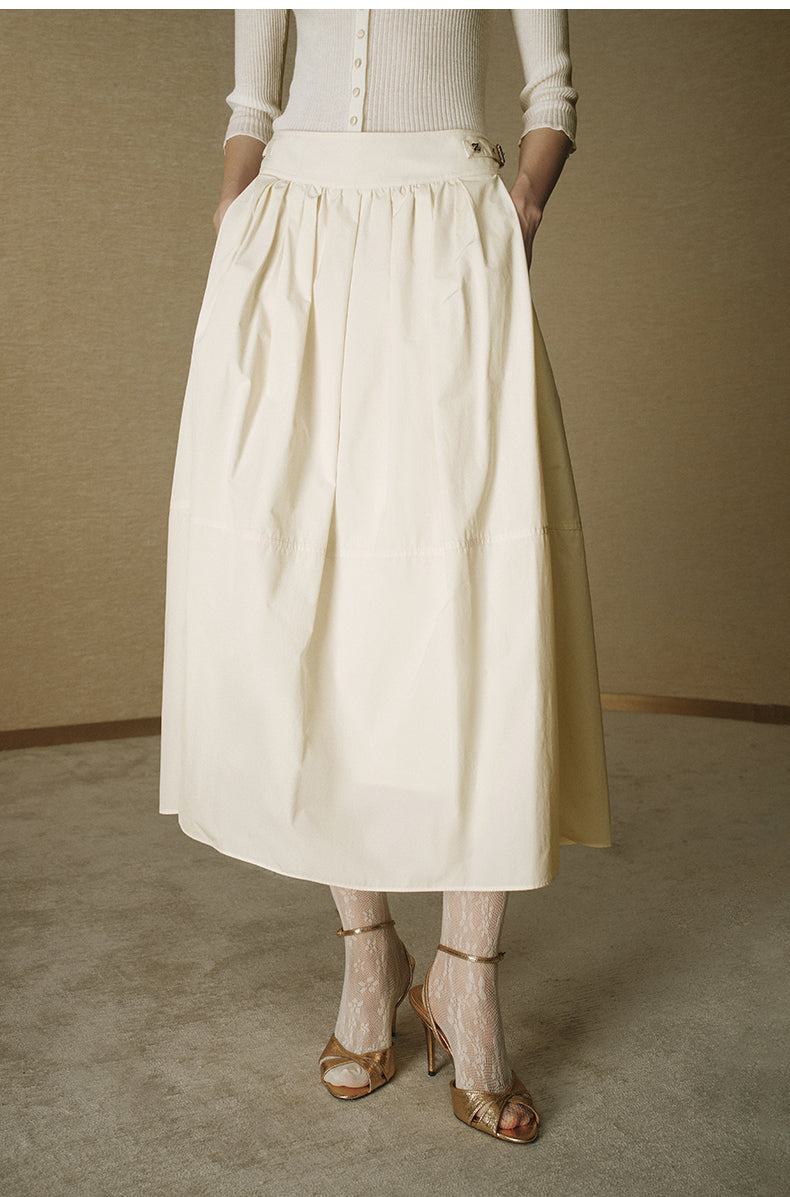Memory A-Line Skirt Rice Apricot White