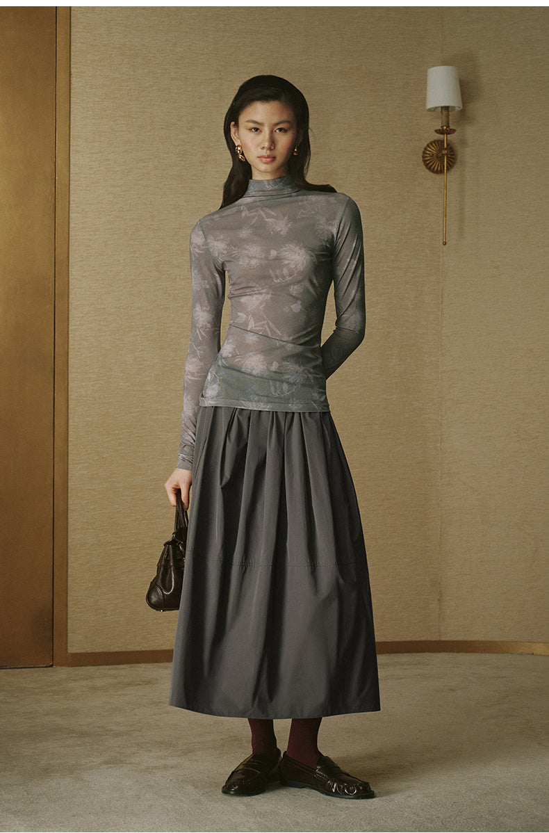 Memory A-Line Skirt Dark Rock Grey