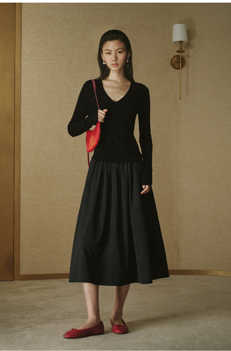 Memory A-Line Skirt Ink Black