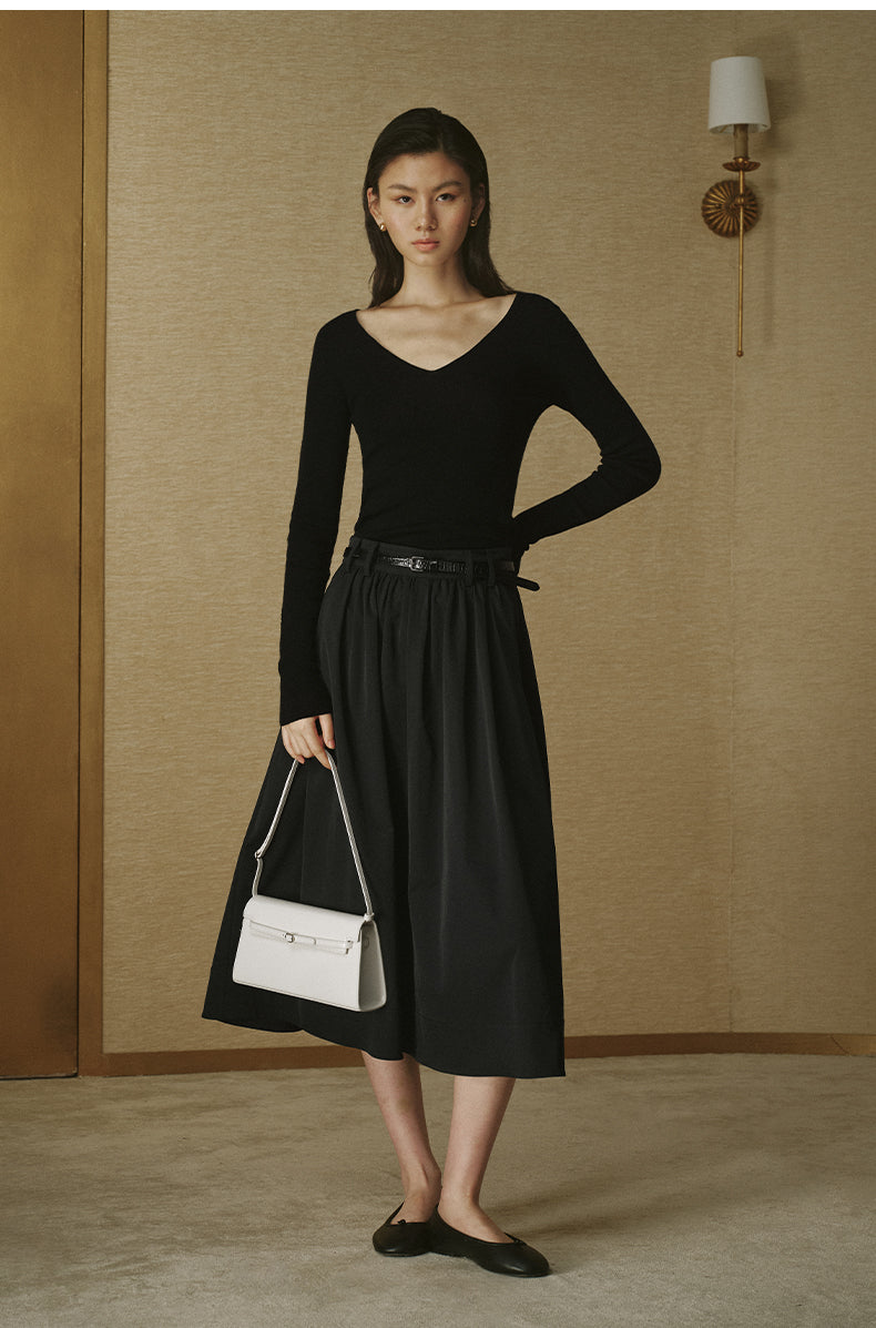 Memory A-Line Skirt Ink Black