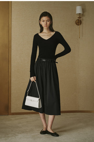 Memory A-Line Skirt Ink Black