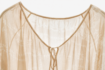 Romantic Floral Shirt neckline and tie detail