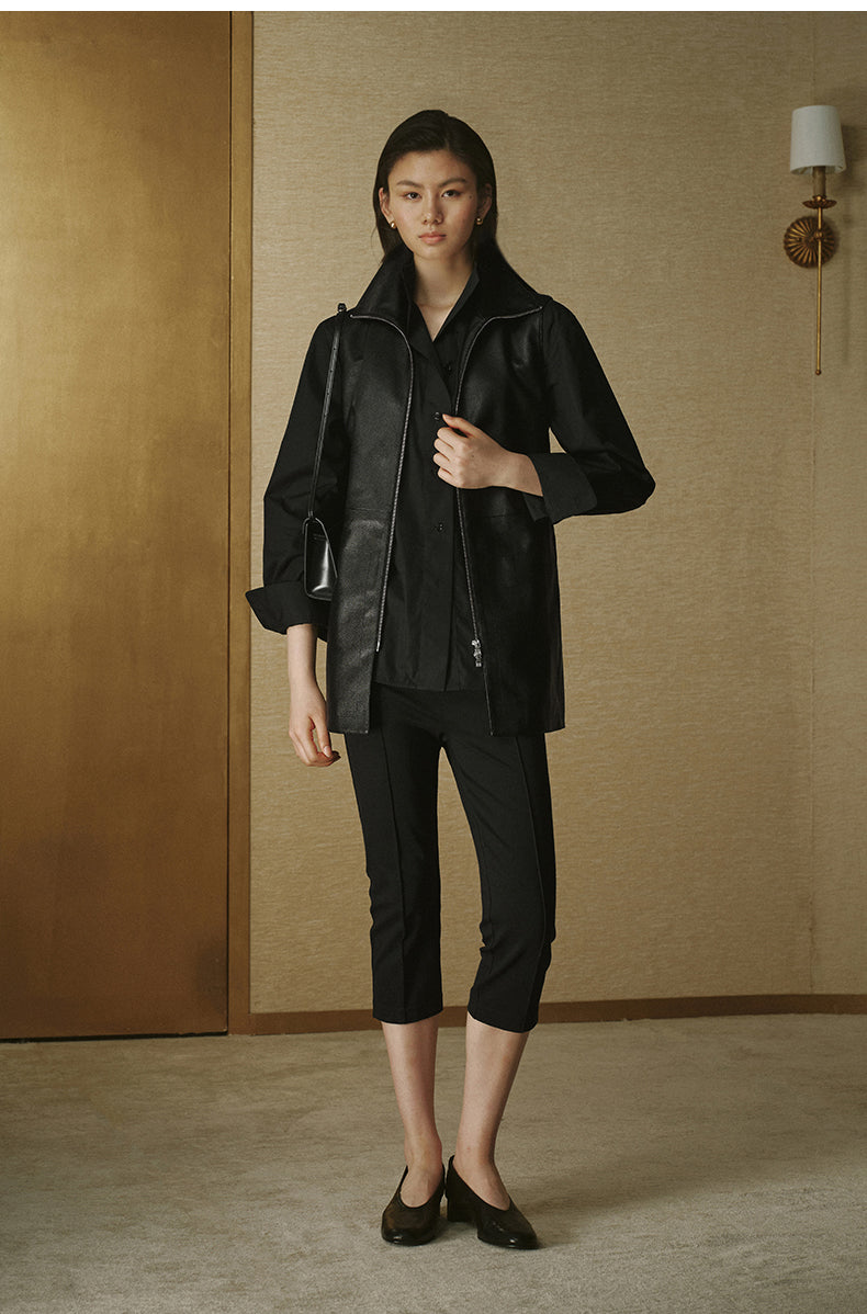 Classic Tailored Waist Shirt - Ink Black