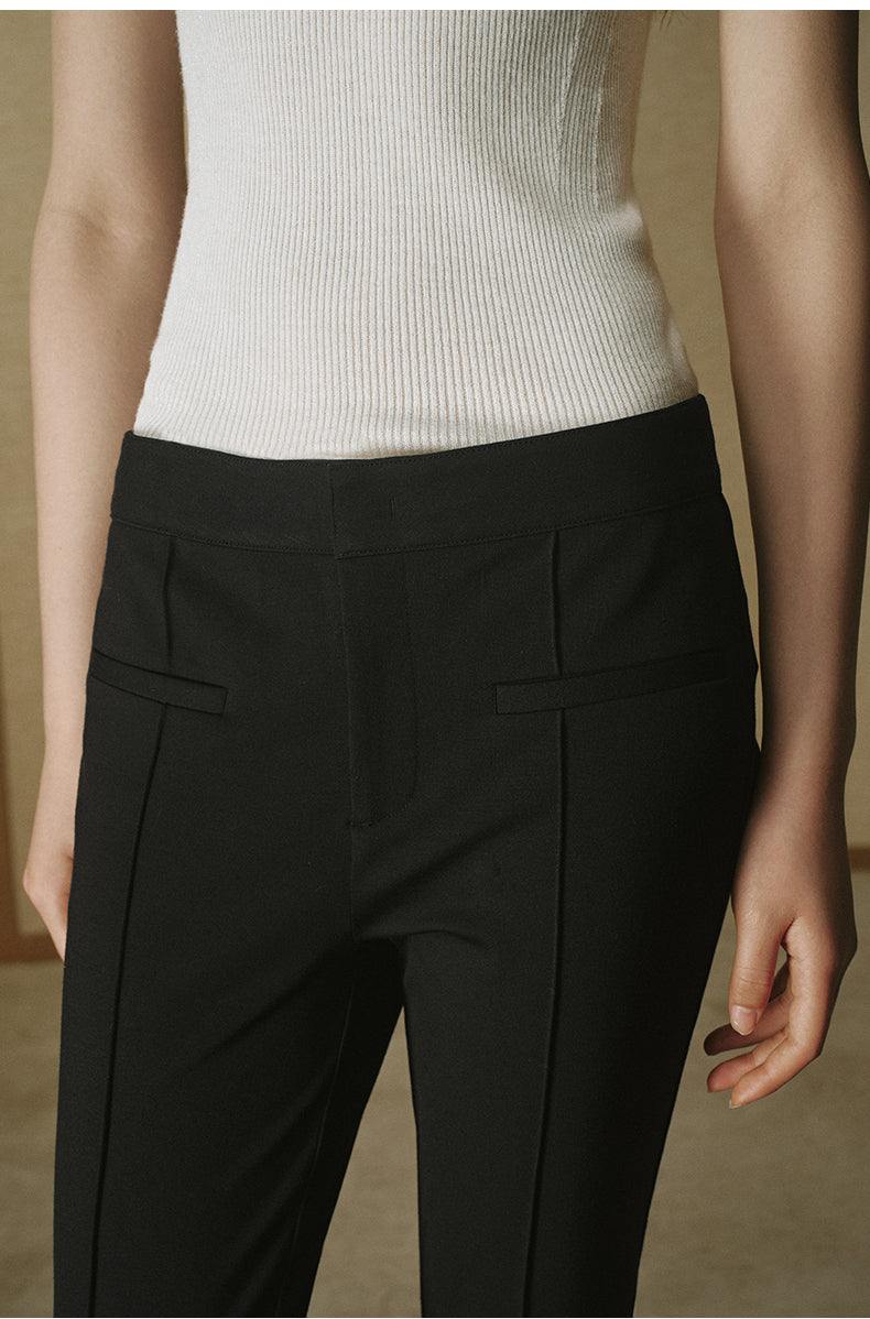 Cropped Slim Leggings Ink Black