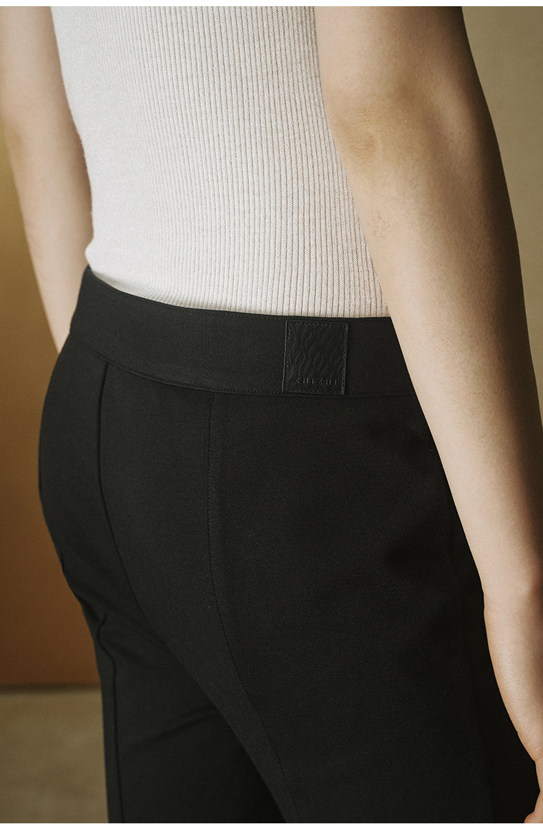 Cropped Slim Leggings Ink Black