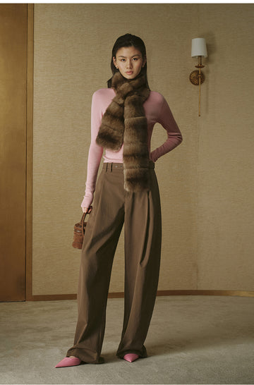 ZHIZHI Pleated Wide-Leg Trousers