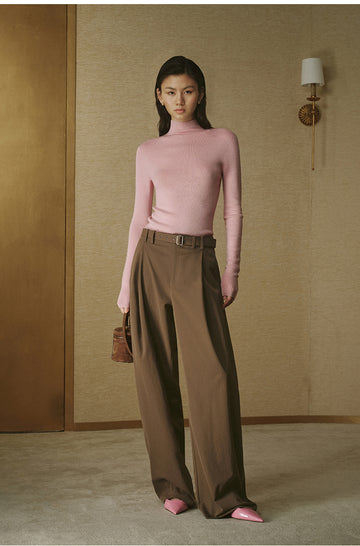 ZHIZHI Pleated Wide-Leg Trousers