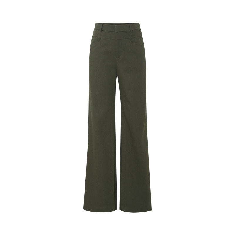 Structured Flared Trousers