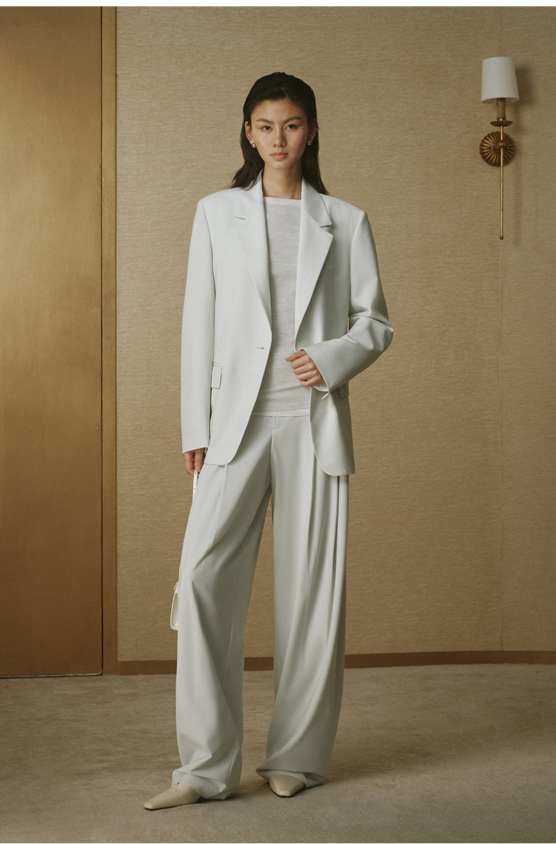Light Green Summer Wool Trousers - Light Green