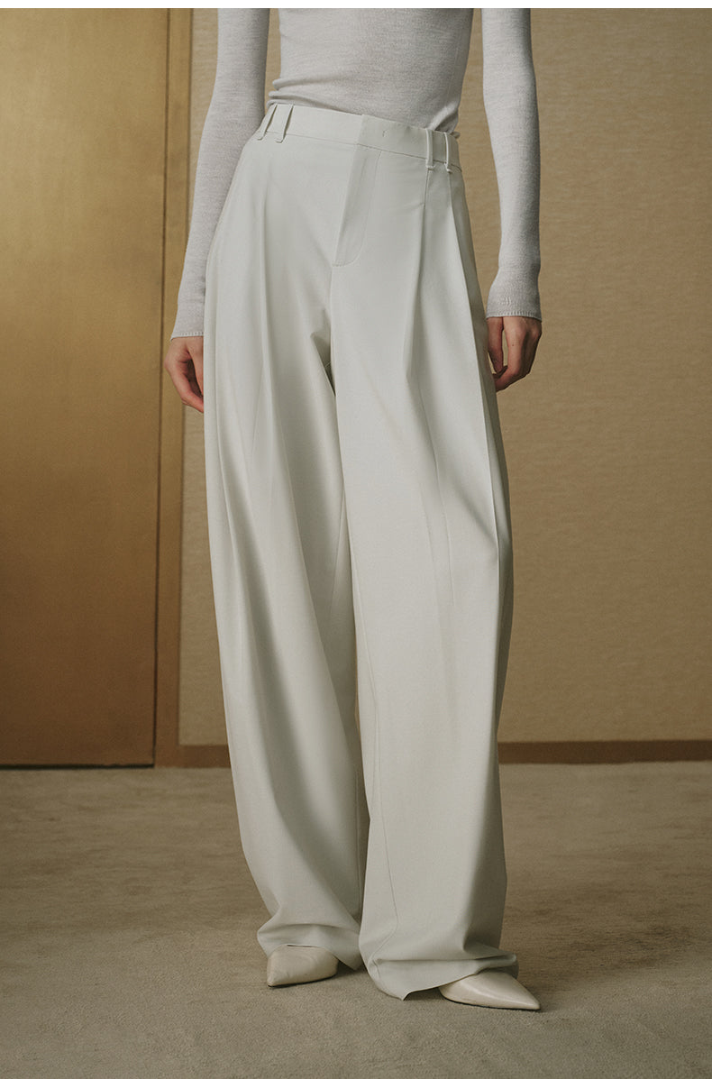 Light Green Summer Wool Trousers - Light Green