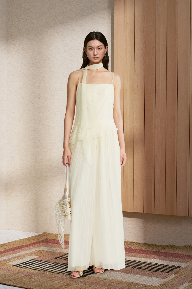 ZZ2FMWDC080 Wave Tie Cami Dew White