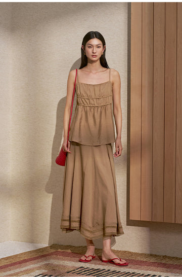 Lace Asymmetric A-Line Skirt