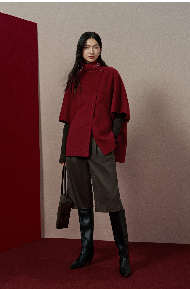 ZZ2EWWWW001 Double-Face Wool Cape