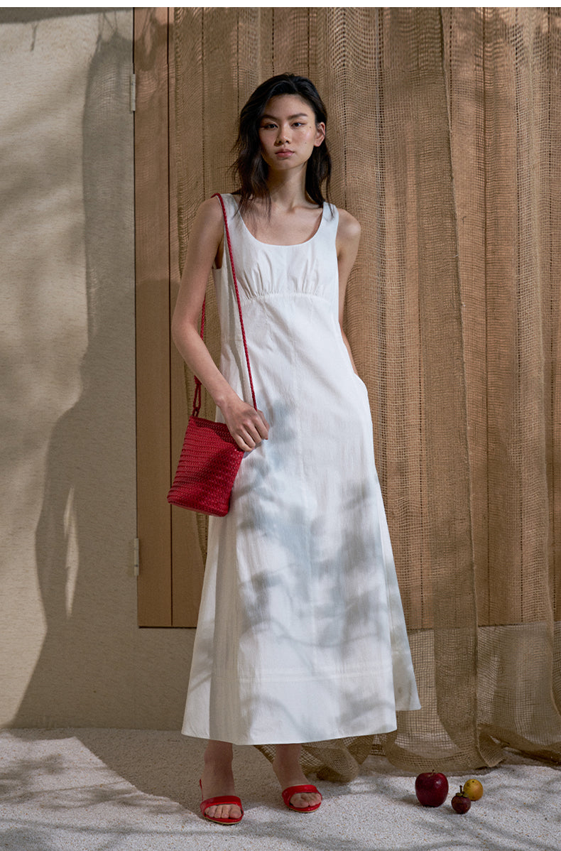 ZZ2FMWLW008 Square-Neck A-Line Dress