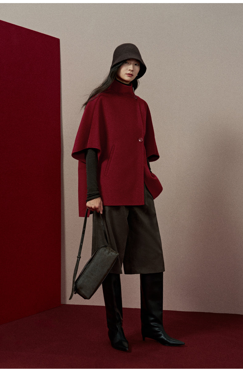 ZZ2EWWWW001 Double-Face Wool Cape