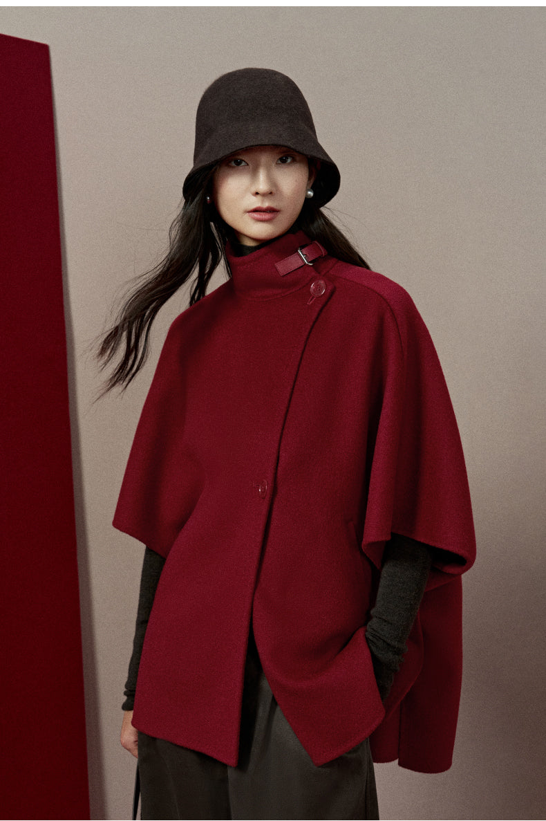 ZZ2EWWWW001 Double-Face Wool Cape