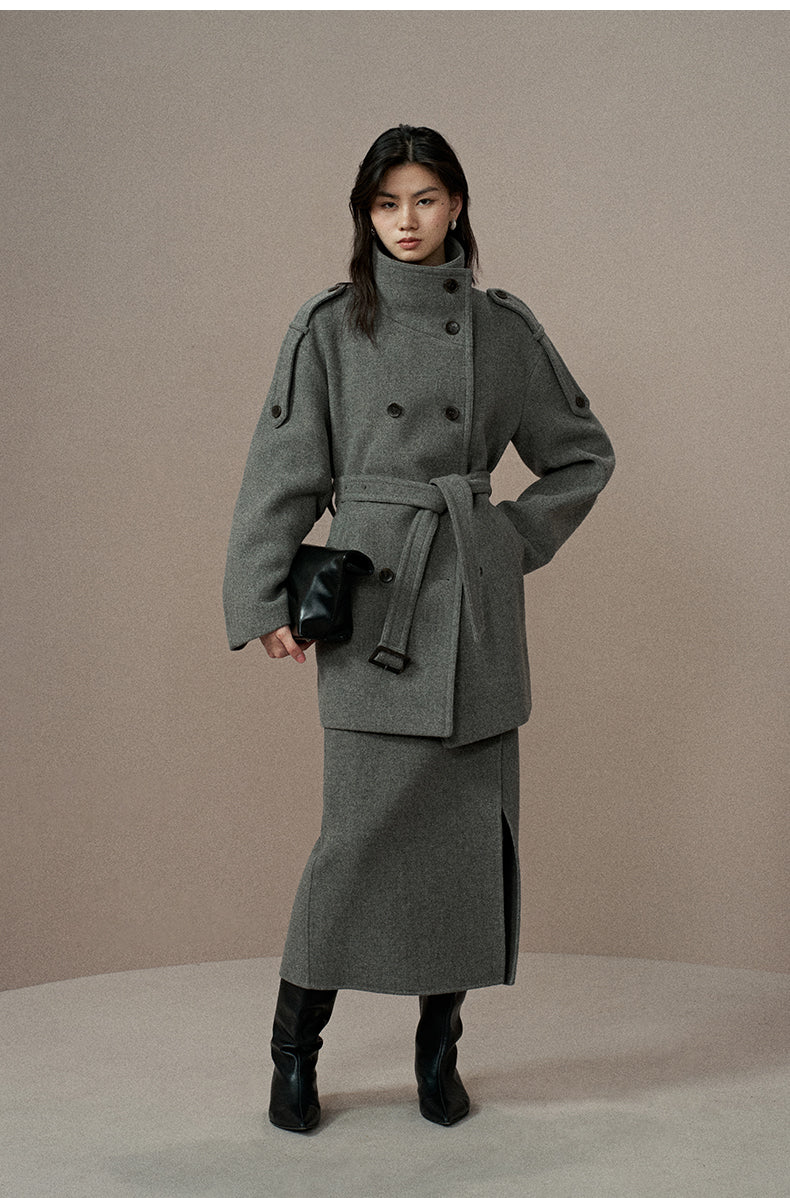 ZZ2EWWWQ158 Double-Face Wool Coat