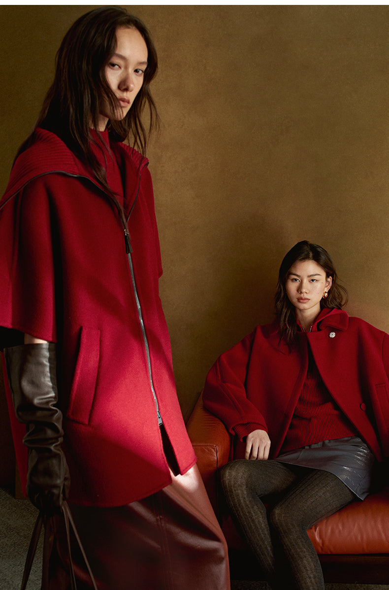 ZZ2FSWW3022 Double-Face Wool Cape