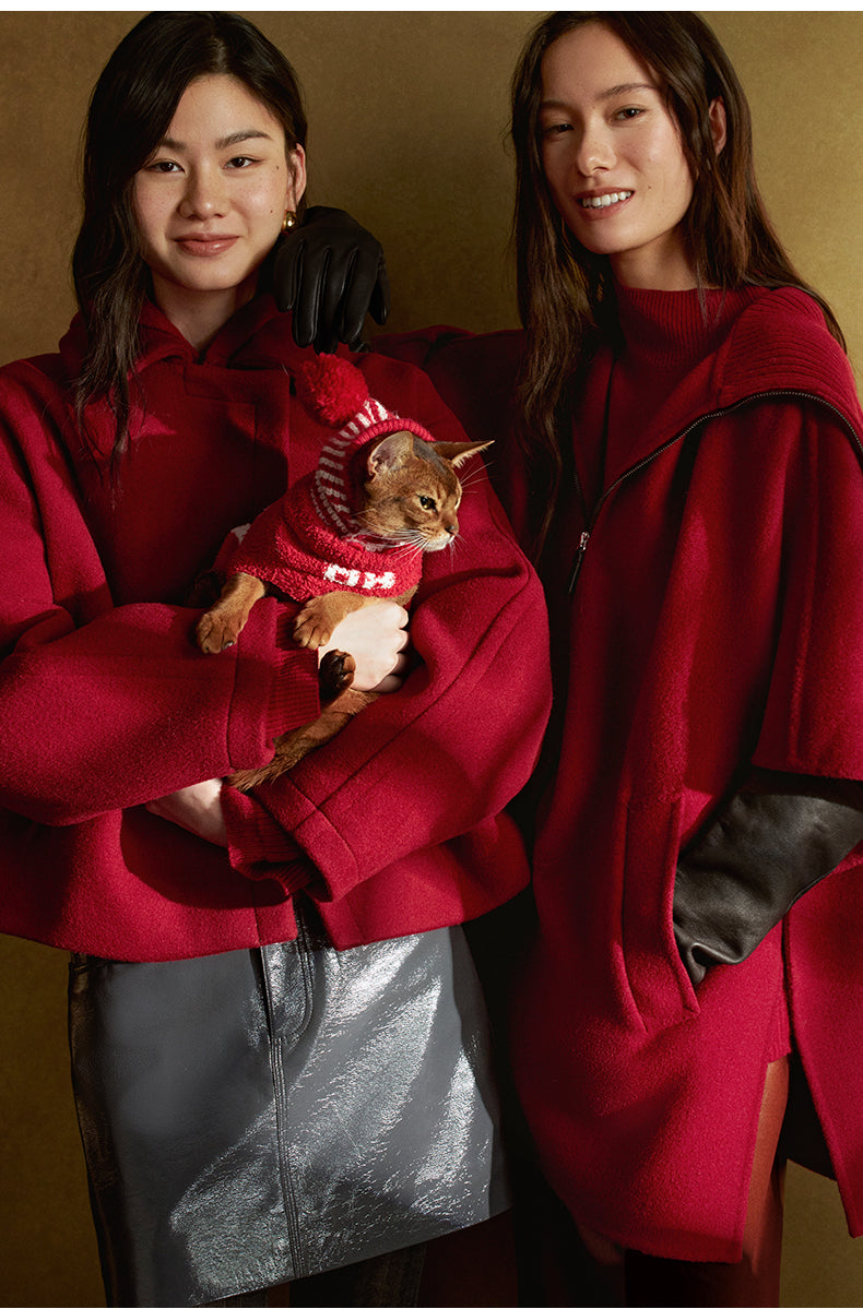 ZZ2FSWW3022 Double-Face Wool Cape