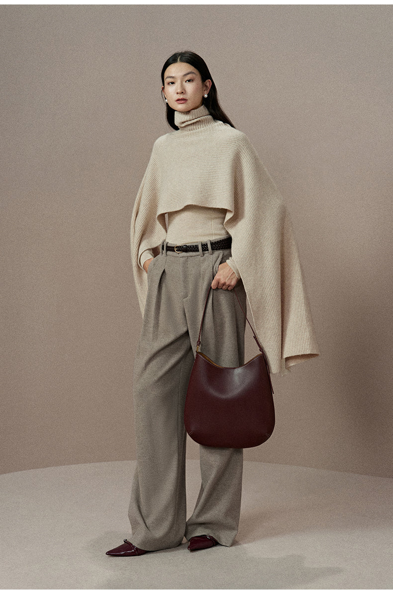 ZZ2EWKZN142 Two-Way Wool Cape Scarf