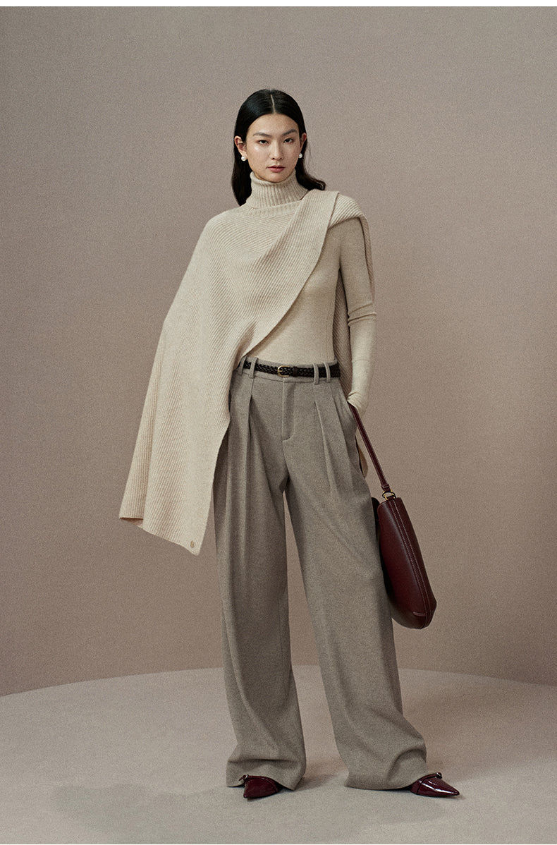 ZZ2EWKZN142 Two-Way Wool Cape Scarf