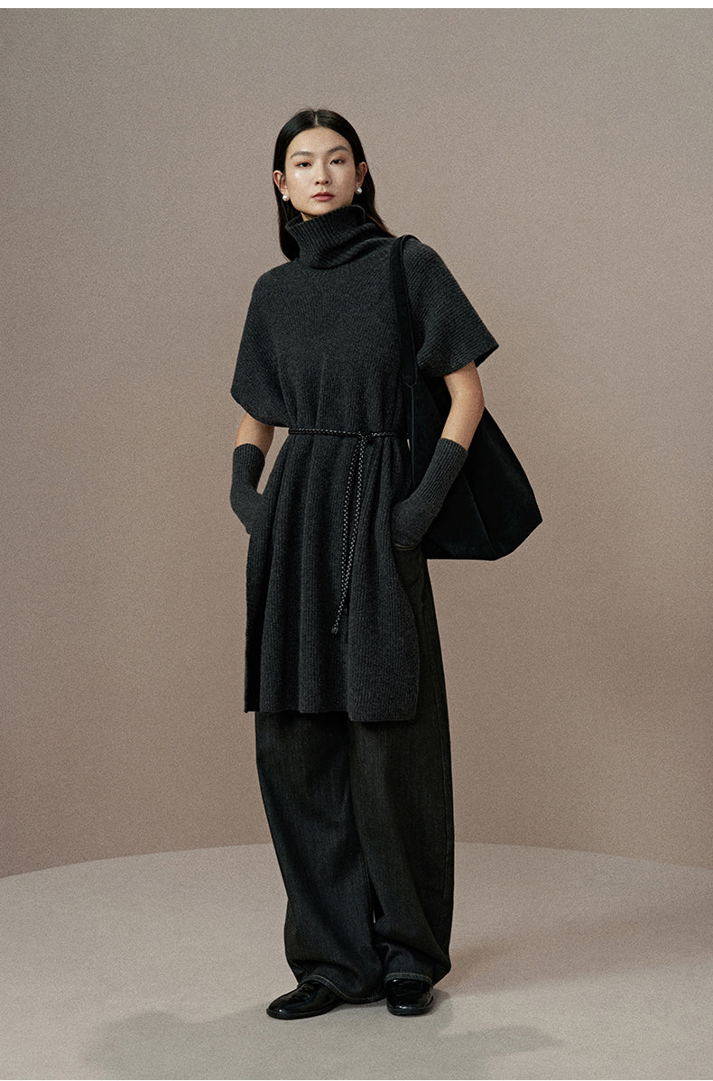 ZZ2EWKZN142 Two-Way Wool Cape Scarf