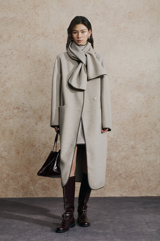 Wanghai Chao Wool Coat in Double-Face Wool Coat
