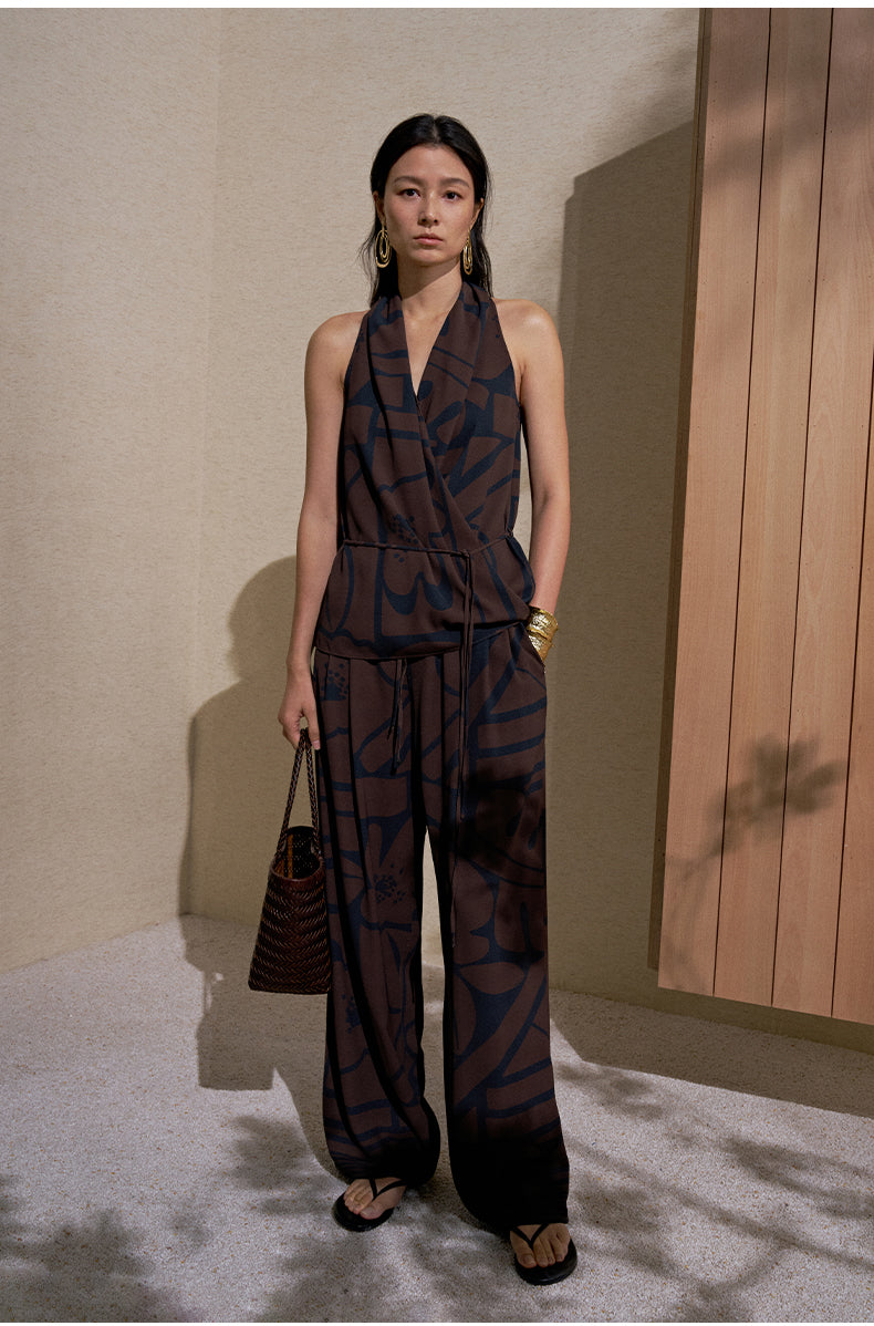 ZZ2FMWC1009 Navy Geometric Print